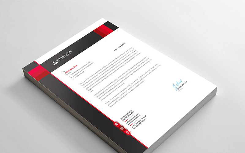 Modern Simple Letterhead - Corporate Identity Template