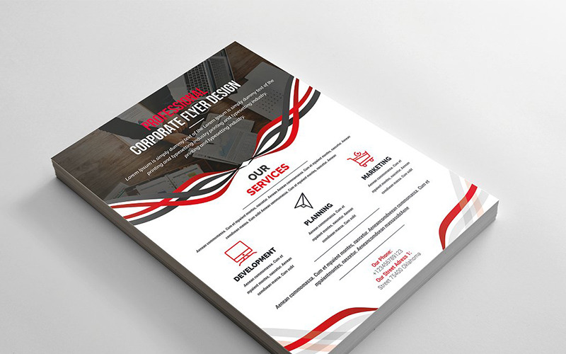 Download Фирменный стиль "Wavy Flyer - Corporate Identity Template" / Wavy Flyer - Corporate Identity Template - Фирменный стиль на тему графика a4 abstract flyer advert advertisement agency agent business clean design conference flyer corporate creative editable template group study illustrator marketing