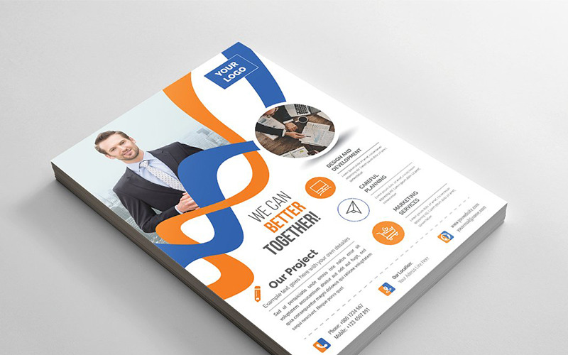 Download Фирменный стиль "Wavy Modern Flyer - Corporate Identity Template" / Wavy Modern Flyer - Corporate Identity Template - Фирменный стиль на тему графика a4 abstract flyer advert advertisement agency agent business clean design conference flyer corporate creative editable template group study illustrator marketing