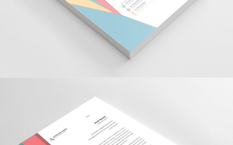 Download Фирменный стиль "Colorful Letterhead - Corporate Identity Template" / Colorful Letterhead - Corporate Identity Template - Фирменный стиль на тему графика brand branding business letterhead clean corporate identity creative dark design pad template line modern presentation professional red stationery us