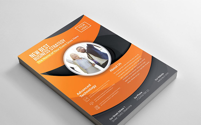 Download Фирменный стиль "Curvy Flyer - Corporate Identity Template" / Curvy Flyer - Corporate Identity Template - Фирменный стиль на тему графика abstract flyer advert advertisement agency agent business clean design conference flyer corporate creative editable template group study illustrator marketing meetup