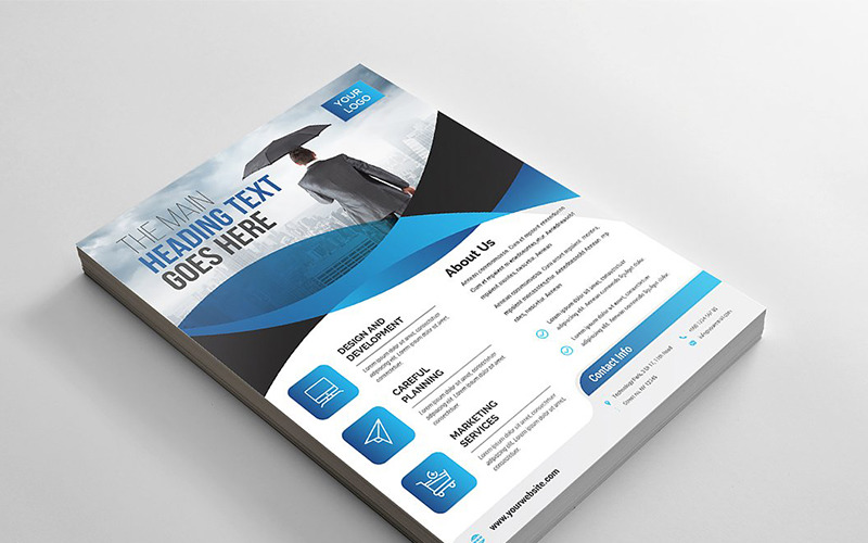 Download Фирменный стиль "Curvy Flyer - Corporate Identity Template" / Curvy Flyer - Corporate Identity Template - Фирменный стиль на тему графика a4 abstract flyer advert advertisement agency agent business clean design conference flyer corporate creative editable template group study illustrator marketing