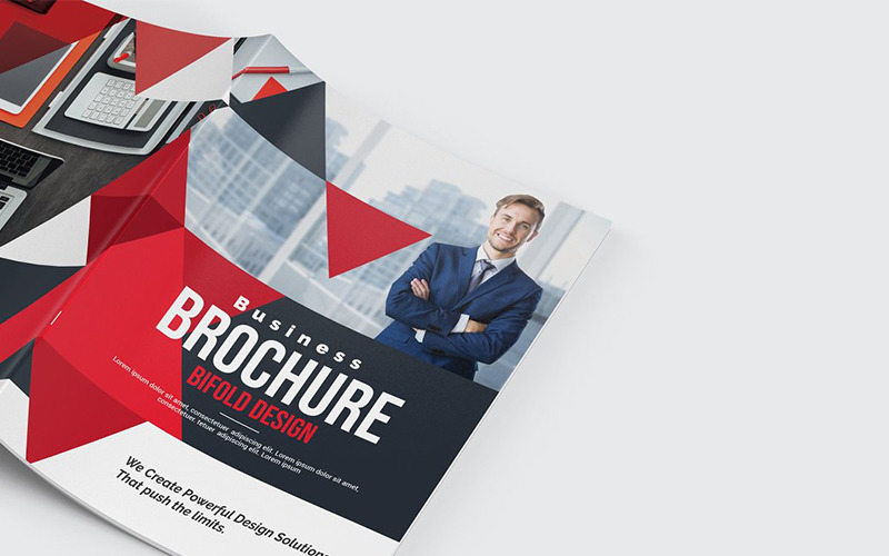 Download Фирменный стиль "Geometric Bifold Brochure - Corporate Identity Template" / Geometric Bifold Brochure - Corporate Identity Template - Фирменный стиль на тему графика abstract agency bi-fold brochure bifold blue business clean company profile corporate creative creativity fold gradient green market marketing modern multipurpose