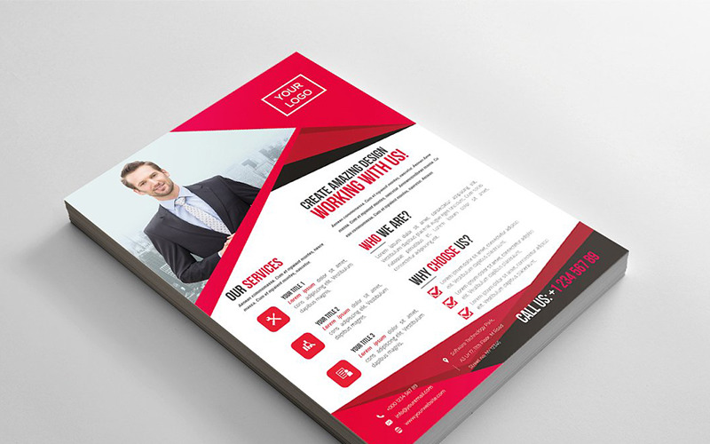 Download Фирменный стиль "Geometric Flyer - Corporate Identity Template" / Geometric Flyer - Corporate Identity Template - Фирменный стиль на тему графика a4 abstract flyer advert advertisement agency agent business clean design conference flyer corporate creative editable template group study illustrator marketing