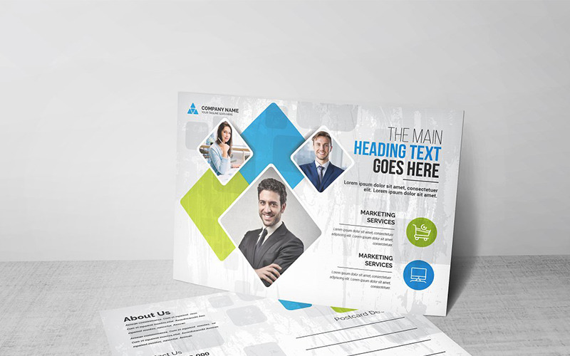 Geometric Postcard - Corporate Identity Template