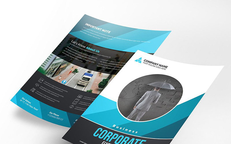 Modern Both Side Flyer - Corporate Identity Template