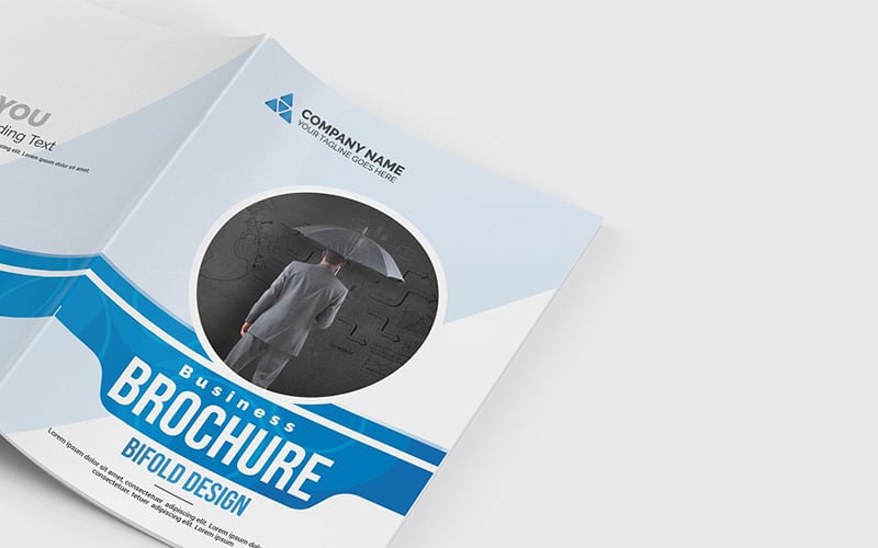 Download Фирменный стиль "Modern Geometric Bifold Brochure - Corporate Identity Template" / Modern Geometric Bifold Brochure - Corporate Identity Template - Фирменный стиль на тему графика abstract agency bi-fold brochure bifold blue business clean company profile corporate creative creativity fold gradient green market marketing modern multipurpose