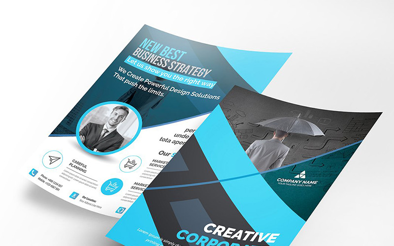 Download Фирменный стиль "Modern Geometric Both Side Flyer - Corporate Identity Template" / Modern Geometric Both Side Flyer - Corporate Identity Template - Фирменный стиль на тему графика a4 abstract flyer advert advertisement agency agent business clean design conference flyer corporate creative editable template group study illustrator marketing