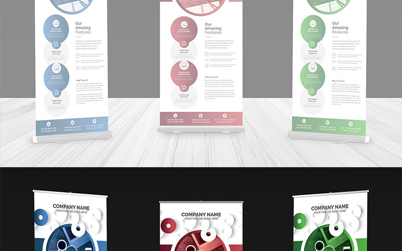 Download Фирменный стиль "Modern Roll-up Banner - Corporate Identity Template" / Modern Roll-up Banner - Corporate Identity Template - Фирменный стиль на тему графика abstract ads advert advertisement agency billboard box branding bunting cube design digital editable geometry graphic hanging banner layered light marketing