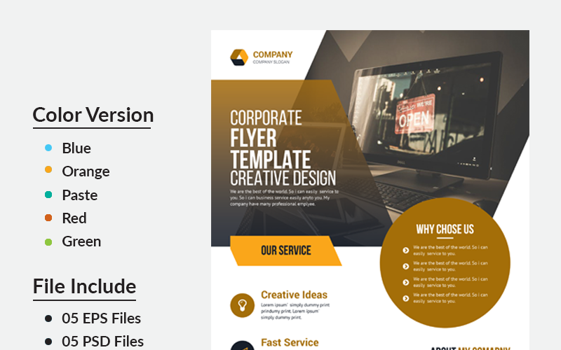 Download Фирменный стиль "BDBL Business Flyer - Corporate Identity Template" / BDBL Business Flyer - Corporate Identity Template - Фирменный стиль на тему графика flyer corporate liflet computer internet stationery poster id kit blue hi-quality official sample business logo professional modern art standard creative