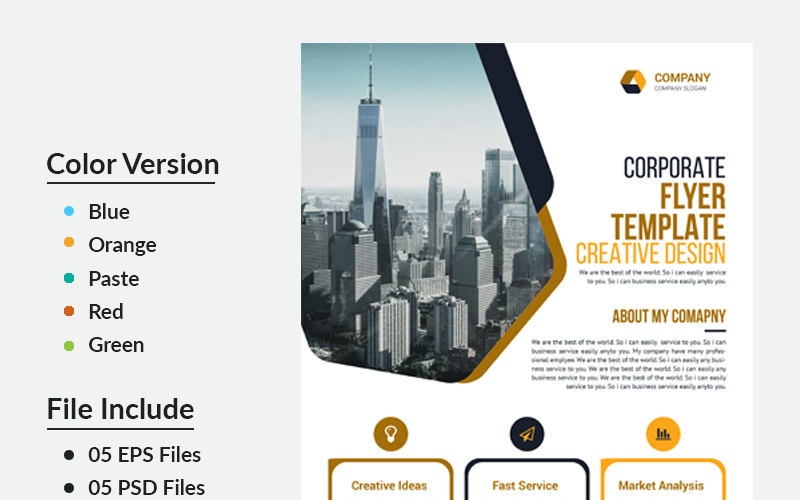 Download Фирменный стиль "Business Flyer - Corporate Identity Template" / Business Flyer - Corporate Identity Template - Фирменный стиль на тему графика psd flyer corporate liflet computer internet stationery poster id kit blue hi-quality official sample business logo professional modern art standard