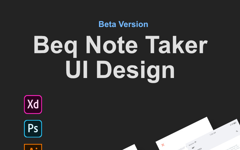 Conception de l'interface utilisateur de Beq Note Taker