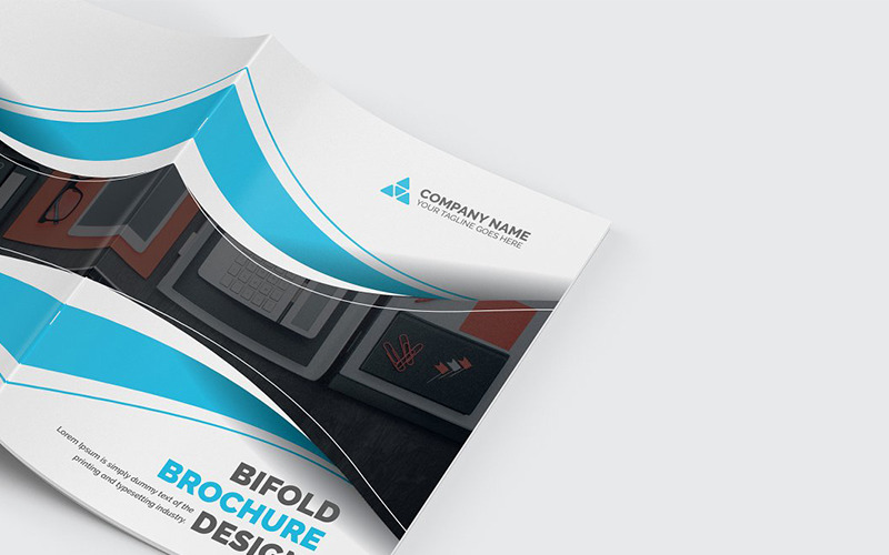 Download Фирменный стиль "Curvy Modern Bifold Brochure - Corporate Identity Template" / Curvy Modern Bifold Brochure - Corporate Identity Template - Фирменный стиль на тему графика abstract agency bi-fold brochure bifold blue business clean company profile corporate creative creativity fold gradient green market marketing modern multipurpose