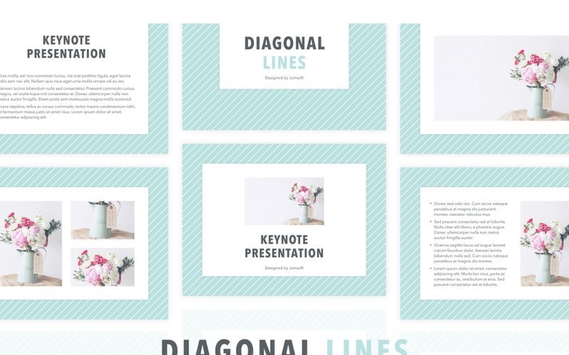 Diagonal Lines - Keynote template