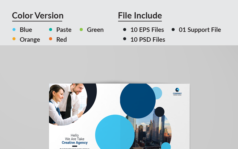 Download Фирменный стиль "Doctor's Bi-Folder Brochure - Corporate Identity Template" / Doctor's Bi-Folder Brochure - Corporate Identity Template - Фирменный стиль на тему графика a4 agency bi-fold bifold blue brochure business clean colorful company corporate creative design editable folding indesign key visual leaflet lifestyle