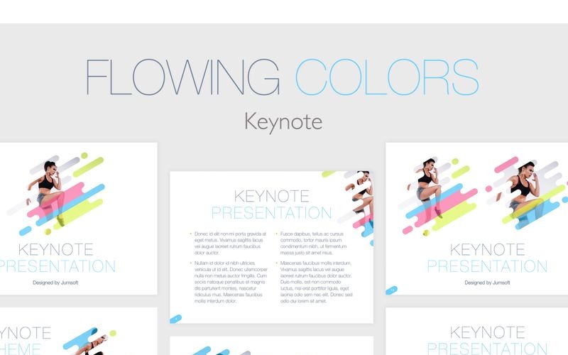 Flödande färger - Keynote-mall