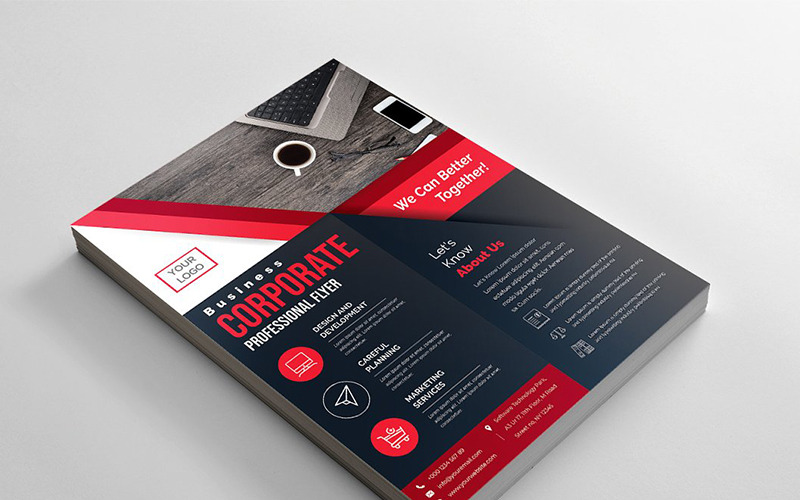 Flyer géométrique - modèle d'identité d'entreprise