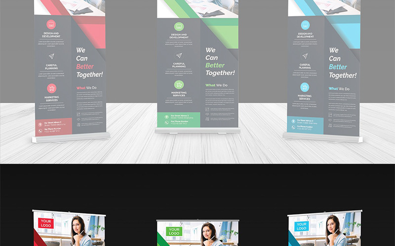 Geometrische Roll-up Banner - Huisstijlsjabloon