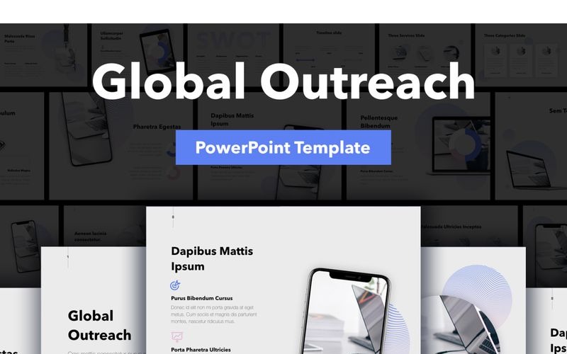 Modelo de PowerPoint de alcance global