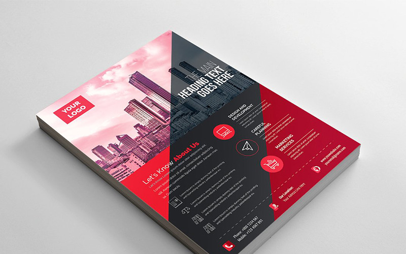 Download Фирменный стиль "Modern Geometric Flyer - Corporate Identity Template" / Modern Geometric Flyer - Corporate Identity Template - Фирменный стиль на тему графика art blue business card cards colorful corporate creative flyers food green hi-quality modern official photography professional purply real estate red