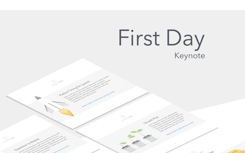 Primo giorno: modello di Keynote