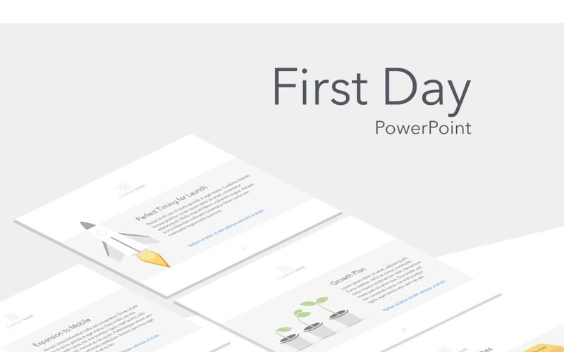 Шаблон PowerPoint Первый день