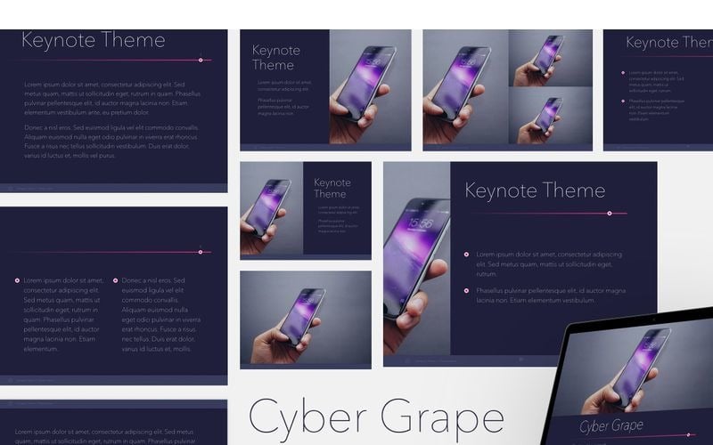 Szablon Cyber Grape PowerPoint