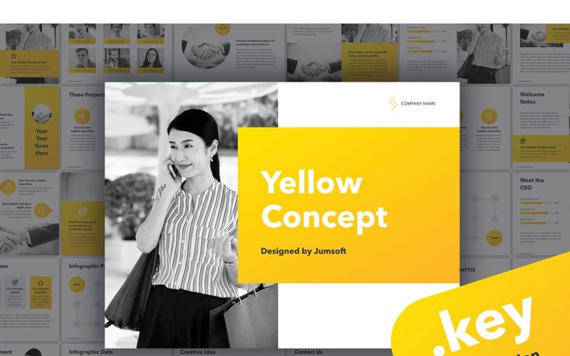 Concetto giallo - modello di Keynote