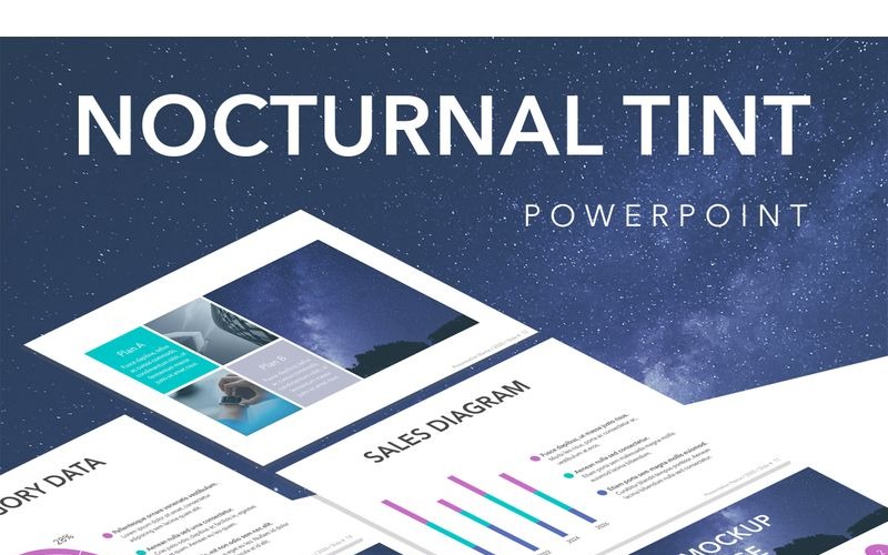 Nocturnal Tint PowerPoint template