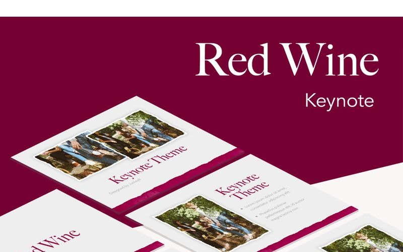 Rode wijn - Keynote-sjabloon