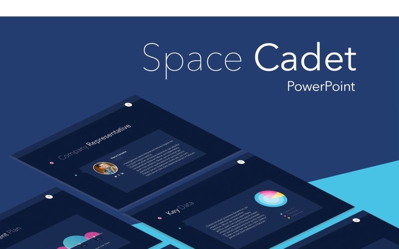 Space Cadet PowerPoint sablon