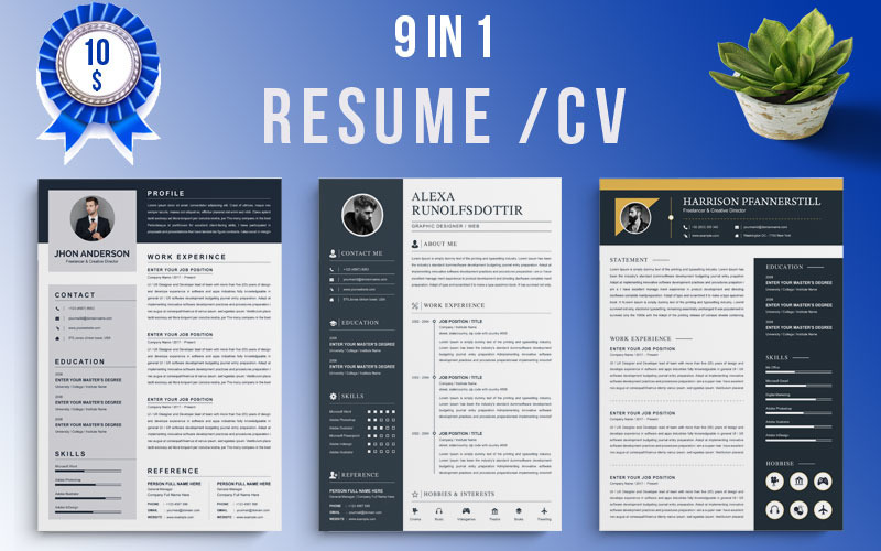 Download Резюме "Mega Bundle Resume Template" / Mega Bundle Resume Template - Резюме на тему графика 