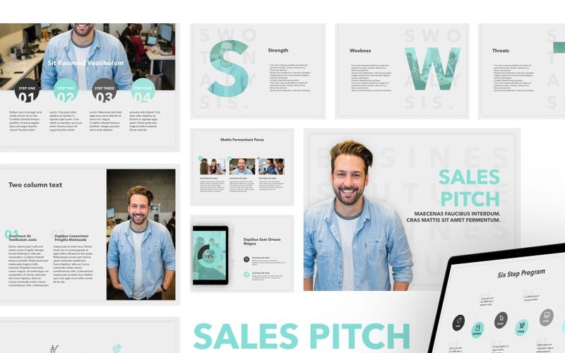 Modello di presentazione di vendita di PowerPoint