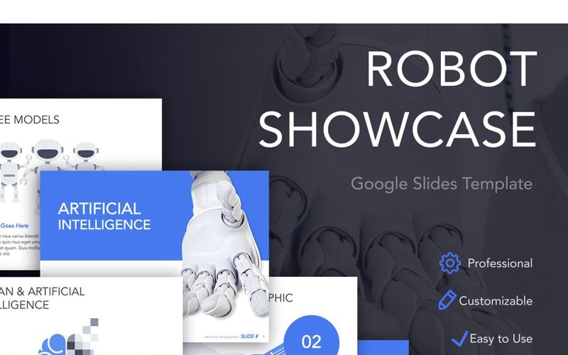 Robot předvádí Prezentace Google