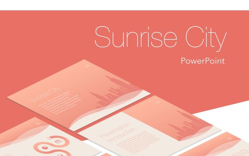 Шаблон Sunrise City PowerPoint
