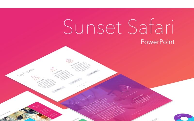 Zonsondergang Safari Sjablonen PowerPoint presentatie