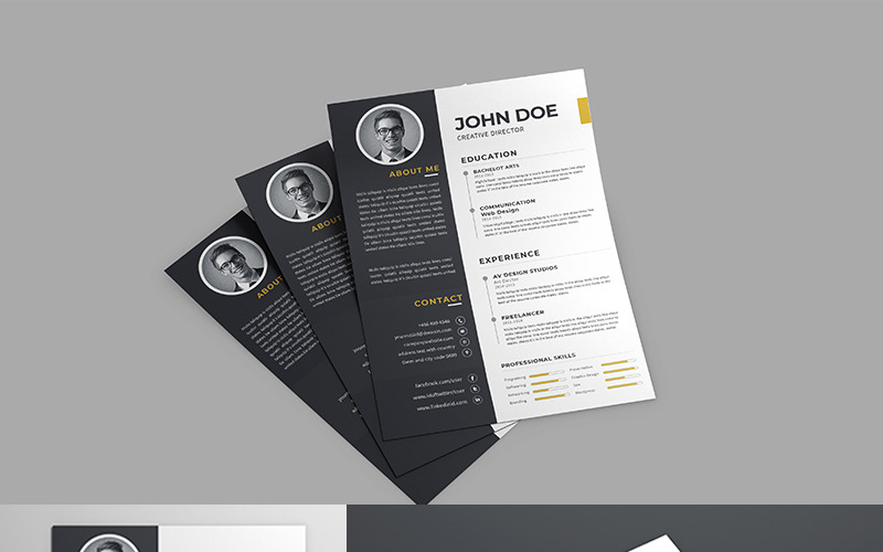 Download Фирменный стиль "Clean - Corporate Identity Template" / Clean - Corporate Identity Template - Фирменный стиль на тему графика resume cv design clean corporte best