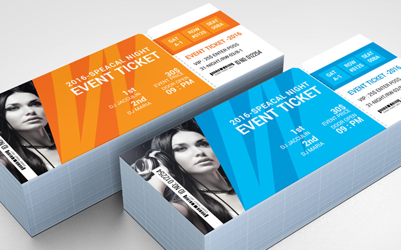 Download Фирменный стиль "Club Ticket - Corporate Identity Template" / Club Ticket - Corporate Identity Template - Фирменный стиль на тему графика art blue business colorful computer creative event ticket graphics hi-quality id kit internet liflet logo modern official poster professional standard