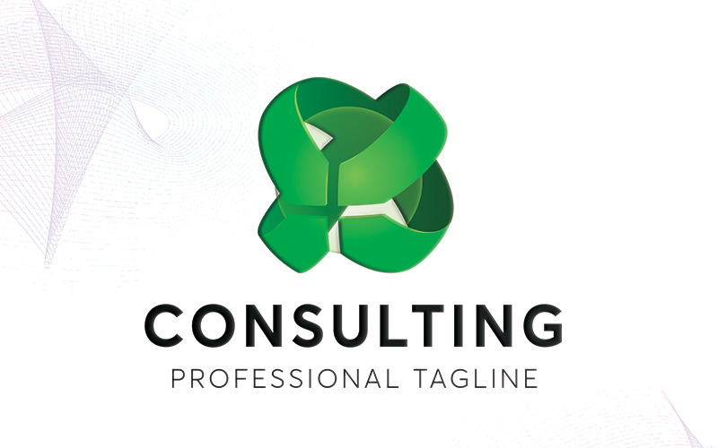 Download Шаблон логотипа "Consulting Logo Template" / Consulting Logo Template - Шаблон логотипа на тему графика bank banking business coaching company constant consult consultant consulting corporate course finance loop money multimedia office promotion self training 3d