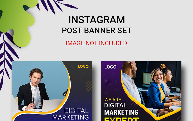 Postagem do Instagram Banner Set Social Media Template