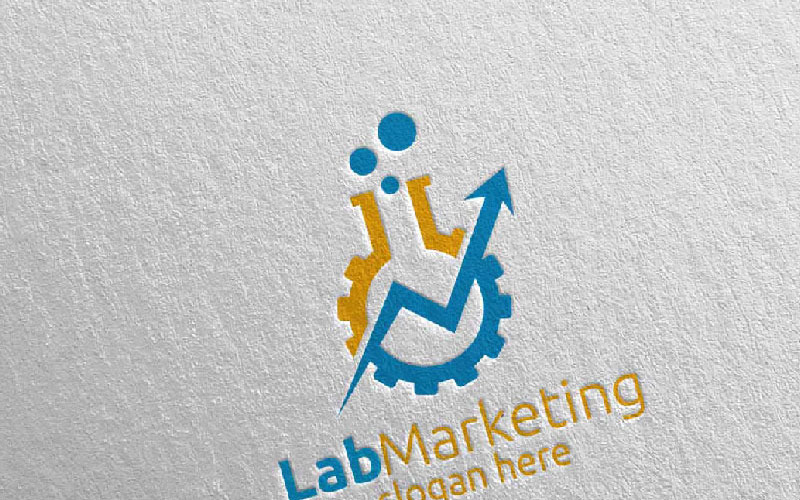 Laboratuvar Pazarlama Mali Danışmanı Tasarım Simgesi 7 Logo Şablonu