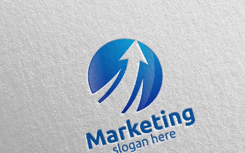 Marketing pénzügyi tanácsadók Design Icon 27 logó sablon