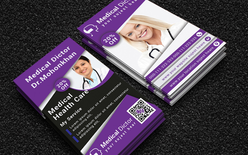 Download Фирменный стиль "Medical Business card - Corporate Identity Template" / Medical Business card - Corporate Identity Template - Фирменный стиль на тему графика care clean clinic clinical colorful corporate creative dentist design health heart horizontal hospital medical modern multipurpose neurology orthopedics patient people