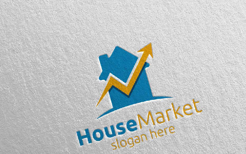 Modello di Logo di consulente finanziario di marketing immobiliare 21