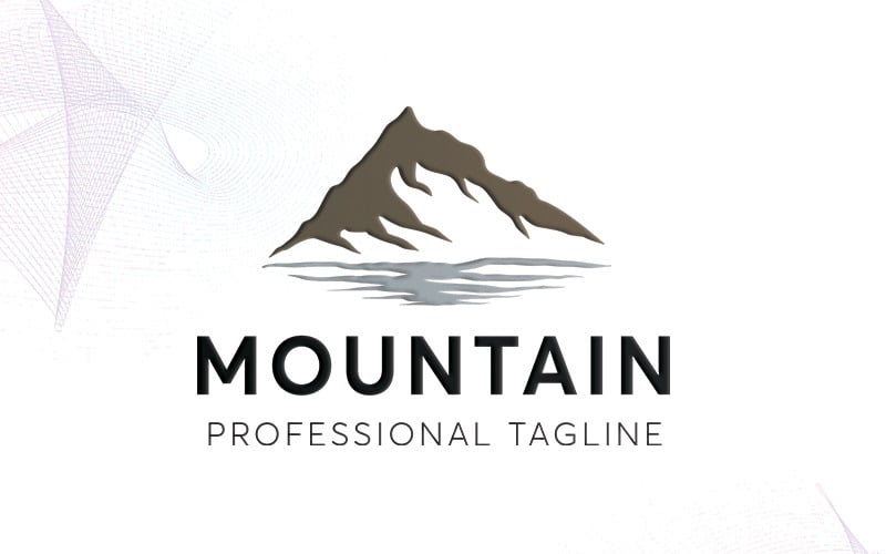 Шаблон логотипа горы