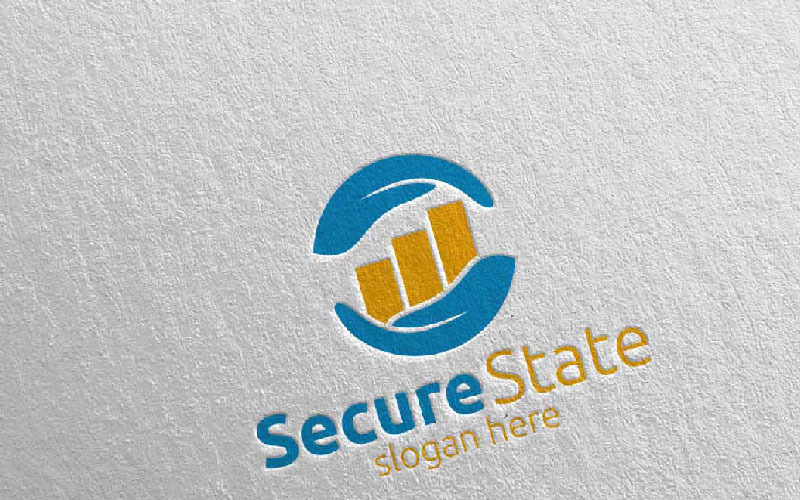 Bezpečné marketingové finanční poradce design 30 Logo šablona