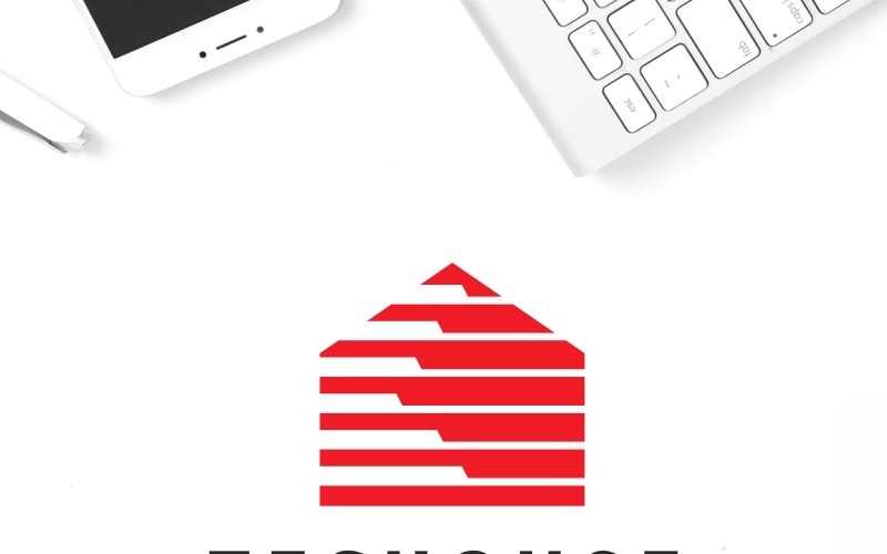 Download Шаблон логотипа "Tech House Logo Template" / Tech House Logo Template - Шаблон логотипа на тему графика apartment app applications building chip computer creativity digital electronic engineering flat home house plan hut innovation it mansion mobile property