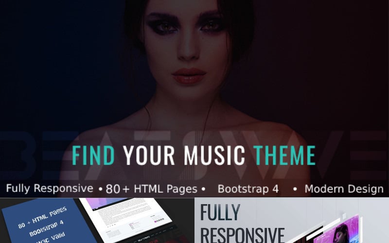 BeatsWave-创意音乐HTML网站模板
