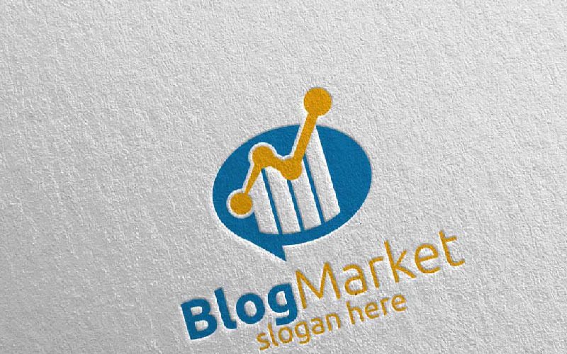 Modelo de logotipo de design de consultor financeiro de marketing do blog 15