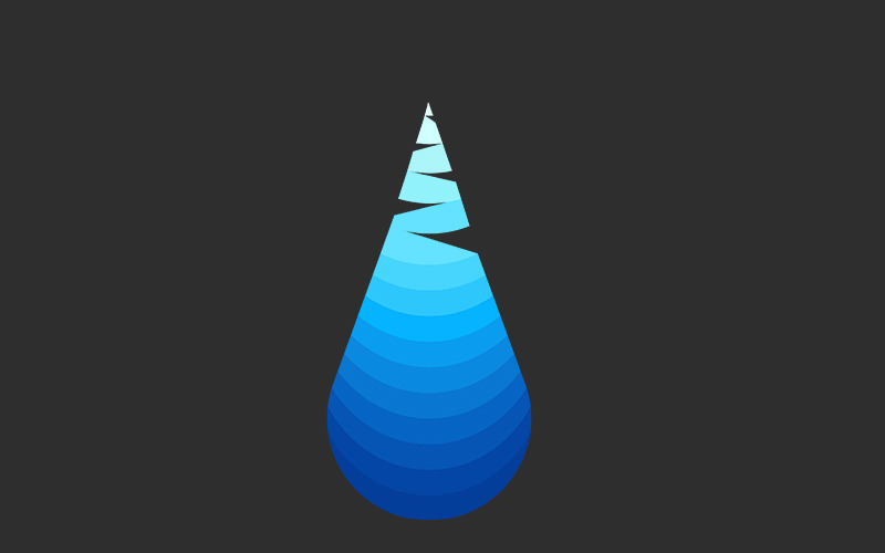 Шаблон логотипу синя крапля